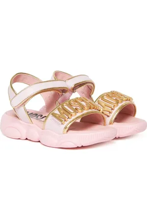 Moschino Logo-applique leather sandals
