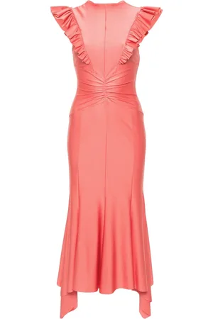 Serafini Ruffled flared maxi dress