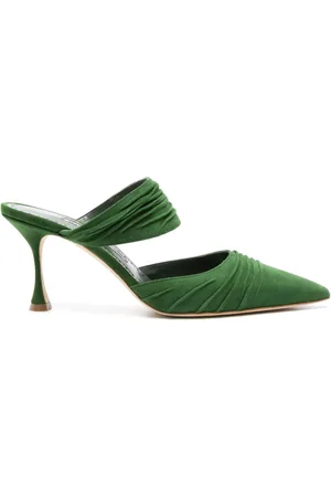 Manolo Blahnik Circeamu 70mm suede mules