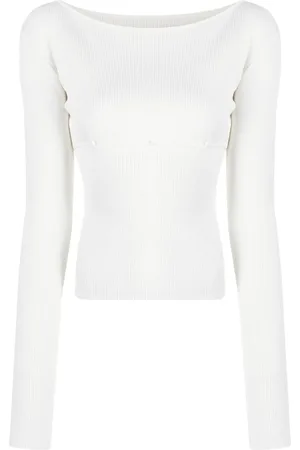 Low Classic Boat-neck ribbed jumper