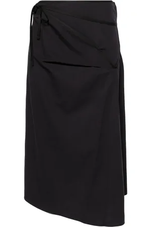 LEMAIRE Asymmetric tied midi skirt