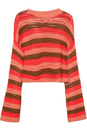 La DoubleJ Bell-sleeve striped jumper