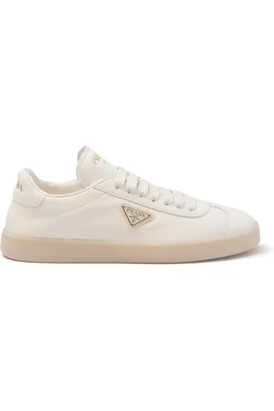 Prada Triangle-logo leather sneakers