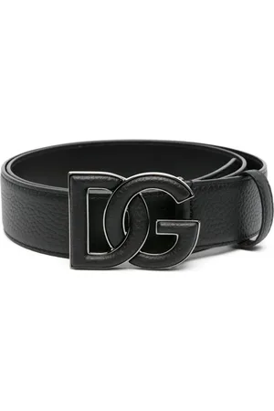 Dolce & Gabbana Logo-buckle leather belt