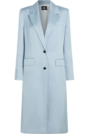 Karl Lagerfeld Longline tailored satin coat