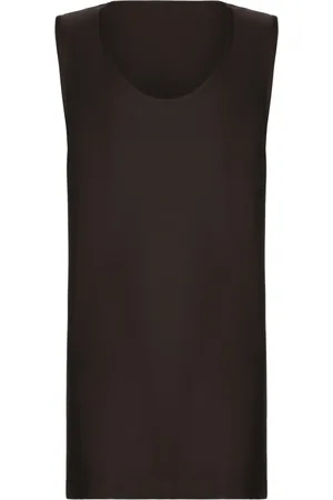 Dolce & Gabbana Scoop-neck silk tank top