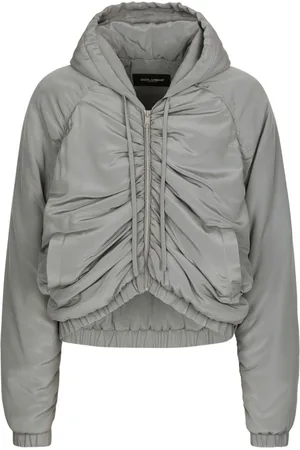 Dolce & Gabbana Zip-up silk hooded jacket