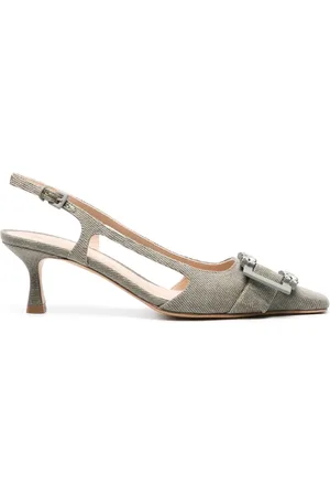 ROBERTO FESTA Atena crystal-buckle slingback pumps