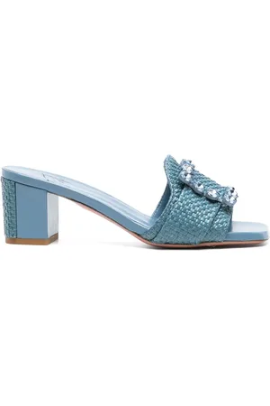 ROBERTO FESTA Basa 50mm crystal-buckle mules