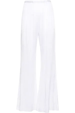FORTE FORTE Plissé-effect flared trousers