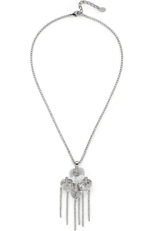 Jimmy Choo Heart crystal drop necklace