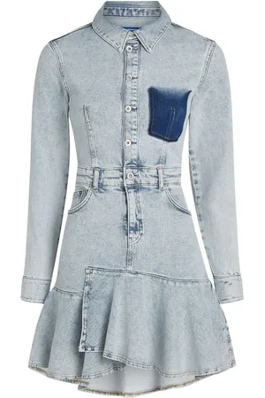Karl Lagerfeld Ruffle-hem denim minidress