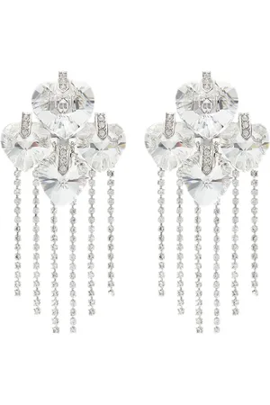 Jimmy Choo Heart crystal drop earrings
