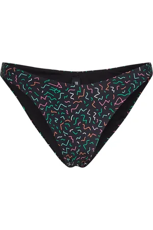 Karl Lagerfeld Geometric-print high-leg bikini bottoms