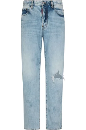 Dsquared2 Ripped straight-leg jeans
