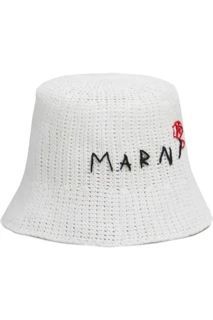 Marni Logo-embroidered cotton bucket hat