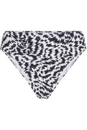 Karl Lagerfeld Animal-print high-rise bikini bottoms