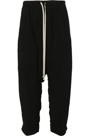 Rick Owens Drawstring-waist cropped tousers