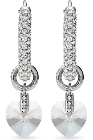 Jimmy Choo Crystal heart hoop earrings