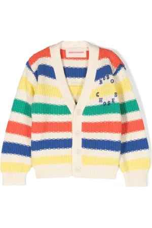 Bobo Choses Striped organic cotton cardigan