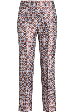 Etro Floral-jacquard cigarette trousers