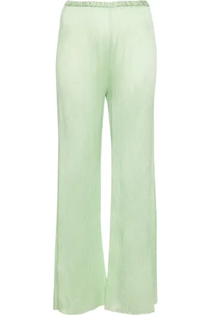 FORTE FORTE Pliss??-effect flared trousers