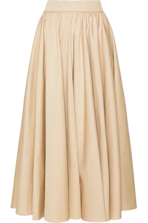 Patou Volume gabardine midi skirt