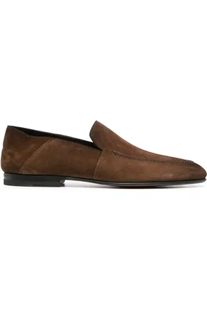 santoni Suede leather loafers