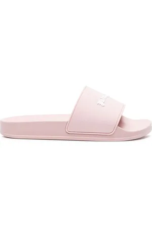 Palm Angels Logo-embossed flat slides