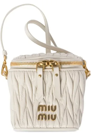 Miu Miu Matelassé logo-plaque mini bag