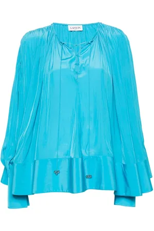 Lanvin Gathered drop-shoulder kaftan