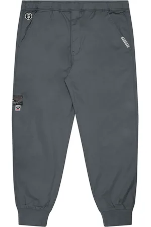A Bathing Ape Logo-appliqué cotton track pants