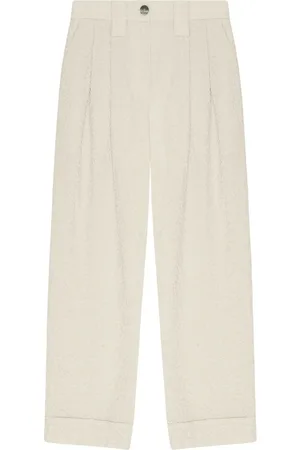 Ganni Mid-rise straight-leg tailored trousers
