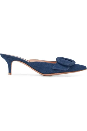 Gianvito Rossi Portofino 55mm denim mules