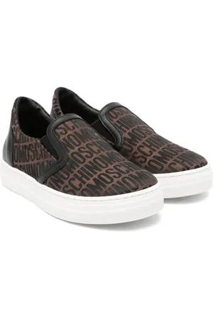 Moschino Logo-embroidered slip-on sneakers