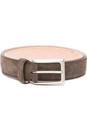 N.PEAL Buckled suede belt