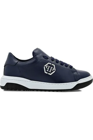 Philipp Plein Logo-appliqu?? leather sneakers