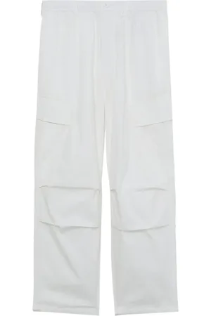 FIVE CM Wide-leg cotton cargo trousers