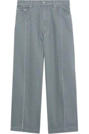 FIVE CM Piped-trim wide-leg jeans
