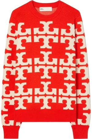Tory Burch Intarsia-knit merino-wool sweater