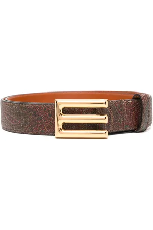 Etro Paisley-print logo-buckle belt