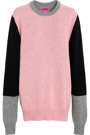 Barrie Colour-block cashmere jumper