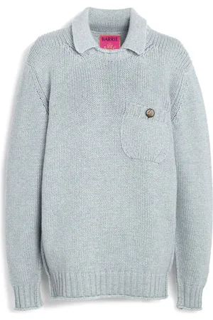 Barrie logo-embossed cashmere cardigan - Grey