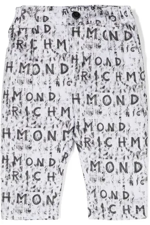 John Richmond Logo-print cotton trousers