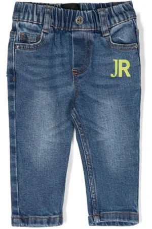 John Richmond Logo-print elasticated-waist jeans