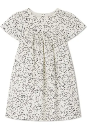 Bonpoint Tamsin dress in velvet with floral pattern