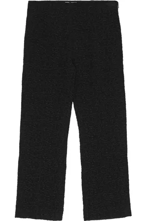 Ganni Textured cropped trousers