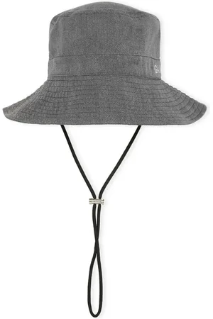 Ganni Logo-embroidered denim bucket hat