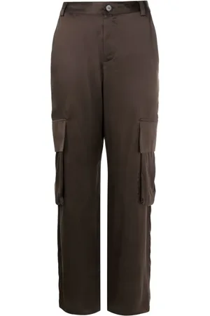 Uma Raquel Davidowicz Straight-leg silk cargo trousers