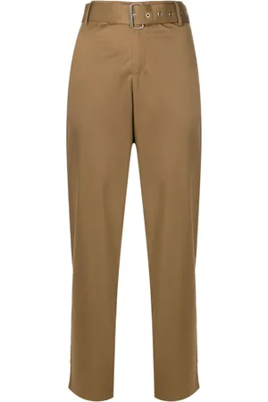 Uma Raquel Davidowicz Belted-waist straight-leg trousers